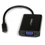 StarTech.com Micro HDMI to VGA Adapter Converter w/ Audio for Smartphones / Ultrabooks / Tablets 1920x1080 - Micro HDMI Male to VGA Female (MCHD2VGAA2)