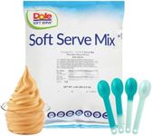 ZippySweets - Soft Serve Ice Cream Machine Mix, Orange Flavour Soft Serve Mix, 4.4 Pound Bag, Includes 4 Pack Colour Changing Spoons for a Fun Ice Cream Experience