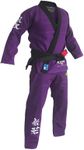 FLUORY BJJ Gi for men Brazilian Jiu Jitsu Suit Kimonos BJJ Uniform, Purple, A0