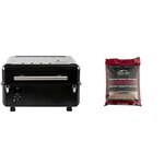 Traeger Grills Ranger Portable Wood Pellet Grill and Smoker, Black | Traeger Grills Cherry 100% All-Natural Wood Pellets (20 lb. Bag)