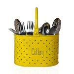 CS Home Edit Metal Cutlery Holder for Kitchen | Spoon, Fork, Knife & Chopstick Holder with Handle | Kitchen Storage Organizer | Utensil Caddy | Ideal for Dining Table, Countertop & Outdoor Use