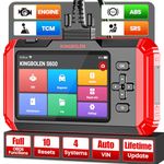 KINGBOLEN S600 OBD2 Scanner Diagnostic Tool Lifetime Free Update,Automotive Engine 4 Systems Scan Tools with 8 Resets,ECM/TCM/SRS/ABS Code Reader OIL TPMS BRAKE SAS Throttle Adaptation Service,AutoVIN
