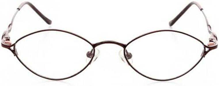 Hit Notion Modified Oval Prescription Eyeglass Frames for Men Women - Metal Full Rim - Red Lust - 48-18-140 - Lightweight Comfortable Fit