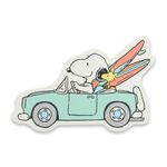 Open Road Brands Peanuts Snoopy and Surfboards in Car Wood Wall Decor - Fun Snoopy Beach Themed Wall Art for Home Decorating