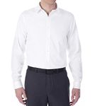 Calvin Klein Men's Non Iron Regular Fit Herringbone French Cuff Dress Shirt, White, 17.5" Neck 34"-35" Sleeve