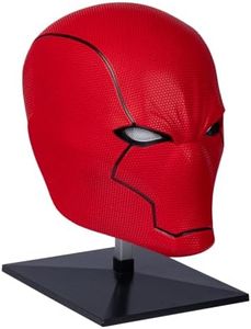ACEGUARDER Red Helmet Deluxe Cosplay Prop UV Bright Surface Collectors Edition Halloween Costume Mask Props (Red hooded)