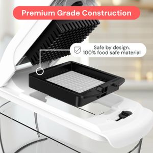 4-in-1 Vegetable Chopper – White Multi-Function Food Dicer