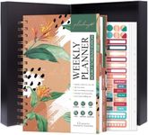 PLANBERRY Hourly Schedule Planner Premium – Undated Weekly Organizer with Time Slots & Monthly Budget – Time Management, Goal Setting, to-Do List & Habit Tracker –6.9″x8.5″(African Terracotta)