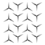 16pcs Fpv Drone Props Propeller: HQProp Ethix S5 Light Grey 5x4x3 Tri-Blade 5 Inch Props for 4S 6S FPV Freestyle Racing,8xCW 8xCCW