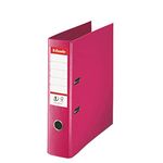 Esselte, Number 1 Power, A4, Lever Arch File, 75 mm Spine, 500 sheets Capacity, PP, Plastic Cover, File Folder, 811313, Fuchsia