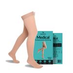 Healthshine Class 2 Medical Compression Stocking Thigh Length | Soothing Relief for Swollen, Tired Legs | Varicose Vein Socks for Men & Women | Pocket-Friendly in Medium Size | CE, ISO Certified