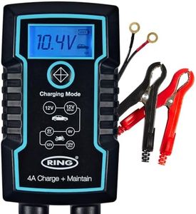 Ring Automotive - RSC804 Smart Car Battery Charger 6V 12V 4A, Black