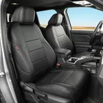 coverdream Custom Fit Seat Covers for 2024 2025 Toyota Tacoma(Petrol) Double Cab SR,SR5,TRD Sport,TRD Off-Road,Limited,Full Coverage Leather Seat Protector (Full Set,Black)
