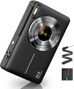 CAMKORY 44MP 1080P Digital Camera – Black