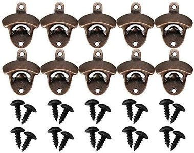 Greenstream 10pcs Beer Wall-Mounted Bottle Opener Vintage Bronze for Hanging Café Bar Metal Open Soda Cola Hung Kitchen Bulk Antique