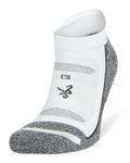 Balega Hidden Comfort No Show Socks, Ultimate Moisture-Wicking Performance, Ergonomic Fit, Cushioned Support, Breathable Design, Ideal for Running and Daily Wear - White, Small (UK Size 4-7)