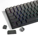 XVX PBT Keycaps - Side Printed Keycap Set, Double Shot Shine Through Custom Keycaps, Gradient Gray Keycaps OEM Profile 136 Keys, Minimalist Style Phantom Keyboard Keycap for Mechanical Keyboards