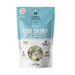 Canine Cravers Single Ingredient Dog Treats – Crispy Cod Skins - Healthy and Nutritious Human Grade Air Dried Hypoallergenic Pet Food - Grain Free, Gluten Free and No Soy – 100% All Natural 113 G Bag