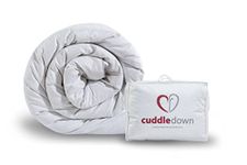 Cuddledown 100% Pure Siberian Goose Down Duvet - Hypoallergenic, Pure Cotton Fabric, and Togs (All-seasons, King)