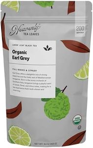 Heavenly Tea Leaves Organic Earl Grey, Bulk Loose Leaf Black Tea, 1 Lb. (Approx. 200 Cups) - Strong, Full Bodied, Brisk, Great For Hot Or Iced Tea, Immune & Heart Support, Antioxidants