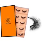 DYSILK False Eyelashes Mink Lashes - 5 Pairs 6D Lashes Faux Mink Eyelashes Wispy Fluffy Natural Look False Eyelashes Long Lashes Pack Mink Lashes Soft Reusable Eye Lashes |Wispy-10-15mm