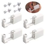 4Pcs Disposable Ear Piercing Tool Safety Asepsis Painless Piercing Guns kit with 4 Ear Studs (Silver)