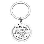 Jancosta Dad keyring Father’s Day Gift From Daughter - Dad I love You ,I'll Always Be Your Little Girl Keychain for Men Father Birthday Presents,Stainless Steel