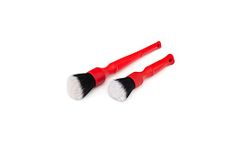 Detail Factory - TriGrip Ultra-Soft Detailing Brush Set - Scratch-Free Cleaning for Exterior, Interior Panels, Emblems, Badges, Gauges, Infotainment Screen - Red