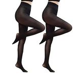 2 Pairs Tights for Women 84D Black 