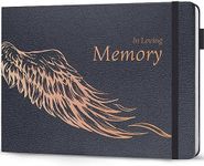 Legend Funeral Guest Book – Sign in Book for Memorial & Funeral Services – Celebration of Life Guest Book – 600 Guest Entries, Pocket for Notes & Cards, Vegan Leather Hardcover, 10x7” (Mystic Grey)