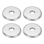 sourcing map 4pcs Wall Split Flange 70mm / 2.8" OD Escutcheon Plate ABS Round Self-Adhesive Plumbing Cover Plates for 16mm / 0.6" Dia Water Pipe Faucet Decoration Accessories, Silver