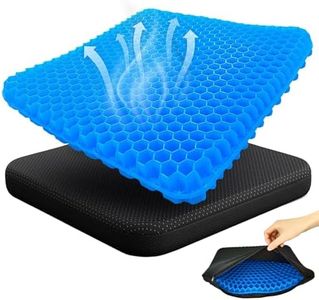 Gel Seat Cushion,Soft Sitter Honeycomb Ergonomic Cushion Cool Gel Cushion Large Double Thick Gel Cushion with Cloth Cover Pressure Pain Relief Breathable Seat Cushion for Office Chair,Car,Wheelchair