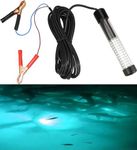 Lightingsky 12V 14W 180 LEDs 1300 Lumens LED Submersible Fishing Light Underwater Fish Finder Lamp with 5m Cord (White)