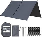 Bearhard Waterproof Camping Tarp, Lightweight Hammock Rain Fly, UV Protection and PU 3000mm Waterproof Backpacking Tarp, 10x12ft Large Tent Footprint or Shelter Kit for Hiking and Outdoor Adventure