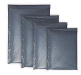 Double Dragon 60 Mixed Size Self-Seal Mailer Bags | Tamper-Proof Plastic Packaging for Mailing, Postage, Shipping & Delivery | Grey (4 Sizes | Small to Large | 15 each)