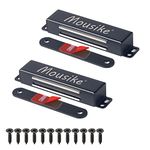 Mousike Magnetic Door Catch Heavy Duty 40KG Stainless Steel Door Magnets with Strong Magnetic for Kitchen Cupboard Wardrobe Closet Cabinet Door Latch (Black 2 Pack)