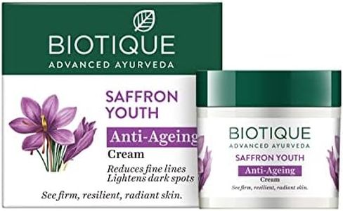 Biotique Bio Saffron Dew Youthful Nourishing Day Cream For All Skin Types, 50G