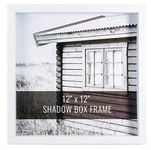 CraftMore White Shadow Box Frame 12x12 Inch