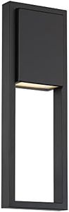 WAC Lighting WS-W15918-BK DweLED Archetype 18in LED Indoor & Outdoor Wall 3000K in Black Light Fixture, 18 Inches,