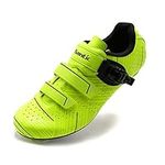 Santic Cycling Shoes Men's or Women's Road Cycling Riding Shoes Spin Shoes with Buckle Green UK 8