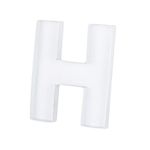 8" Small Fillable Cardboard Letter Shaped Paper Mache Cutouts(White, H)