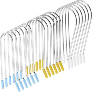 FOMIYES 24Pcs Hot Roller Clips, U-shaped Hair Curler Replacement Clips, Fits Most Rollers and Curlers, 3 Sizes