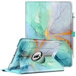 Fintie Case for iPad 9.7 2018 2017 / iPad Air 2 / iPad Air - 360 Degree Rotating Stand Protective Cover with Auto Sleep Wake for iPad 9.7 inch (6th Gen, 5th Gen) / iPad Air 2 / iPad Air (Emerald Marble)