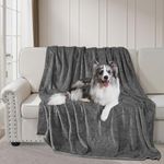 DUJUIKE Waterproof Bed Blanket, Flannel Waterproof Dog Blanket, Suitable for Pet Blanket Bed Sofa Furniture Protector, Double-Sided Soft Multi-Functional Waterproof Protective Blanket(40"x60",Gray)