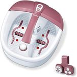 Beurer FB35 Foot Spa with Aromatherapy | Footbath with Bubble and Vibration Massage | Stimulating Infrared Light Therapy Function | Detachable Reflexology Rollers | 3 Pedicure attachments