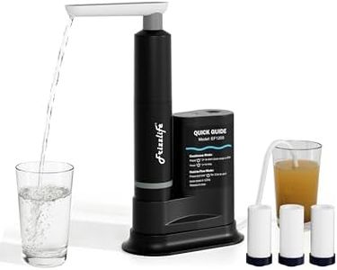 Frizzlife 0.01μm Ultrafiltration Water Filter Camping Rechargeable Electric Portable Water Filter, Water Purifier for Camping, Survival, Backpacking, Hiking & Emergency, EF1200