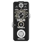 Vivlex LEF-301C Distortion Guitar Effects Pedal Mini Analog Rat Distortion Pedal for Electric Guitar True Bypass Zinc Alloy Shell