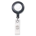 ADVANTUS Deluxe ID Reel with Badge Holder, 24-Inch Extension, Box of 12, Black (75407)