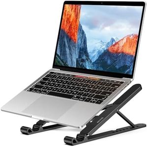 BESIGN LS01 Pro Ergonomic Laptop Stand, Plastic Laptop Riser, Portable and Adjustable Notebook Computer Holder Compatible with 10-15.6" Laptops (Black)