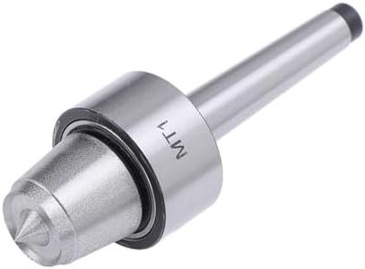 LOCADENCE Woodturning Live Center, MT1 Center Cup and Point Tip, Stainless Steel Wood Lathe Live Center Cup for Wood Metalworking Lathes